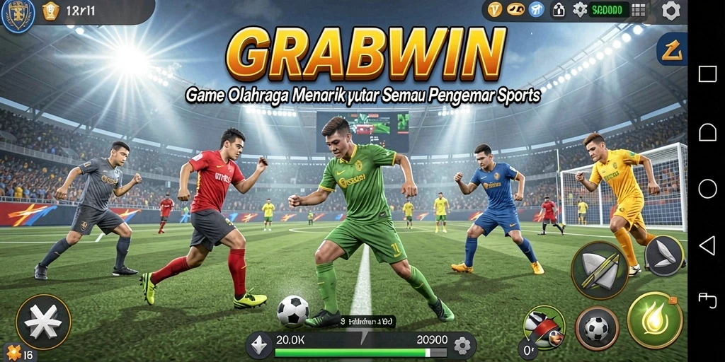 Gameplay seru <strong>GRABWIN</strong> dengan berbagai opsi olahraga yang menarik