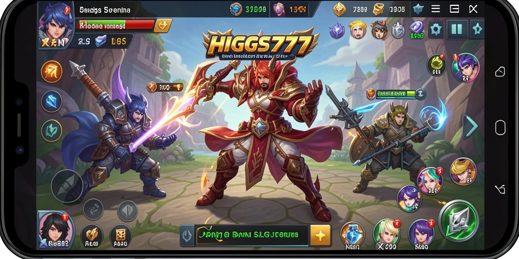Gameplay menegangkan dalam HIGGS777 yang menunjukkan strategi dan pertempuran.