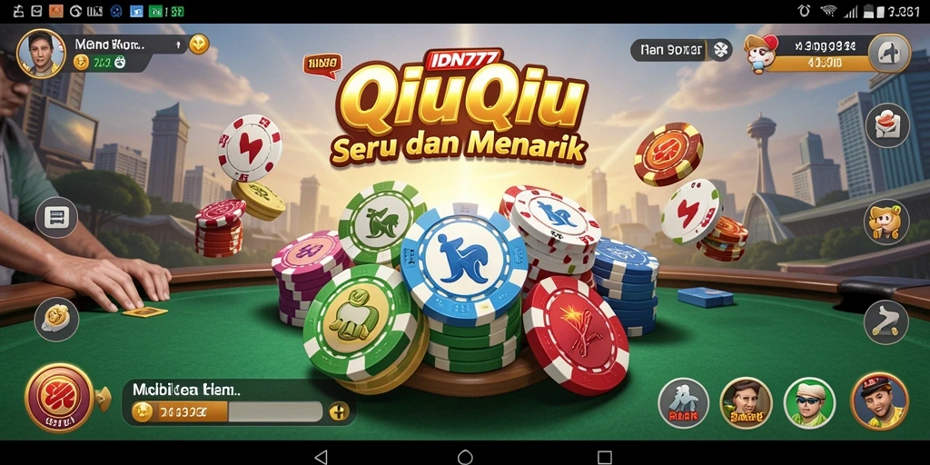 Tangkapan layar gameplay QiuQiu IDN777 yang seru.