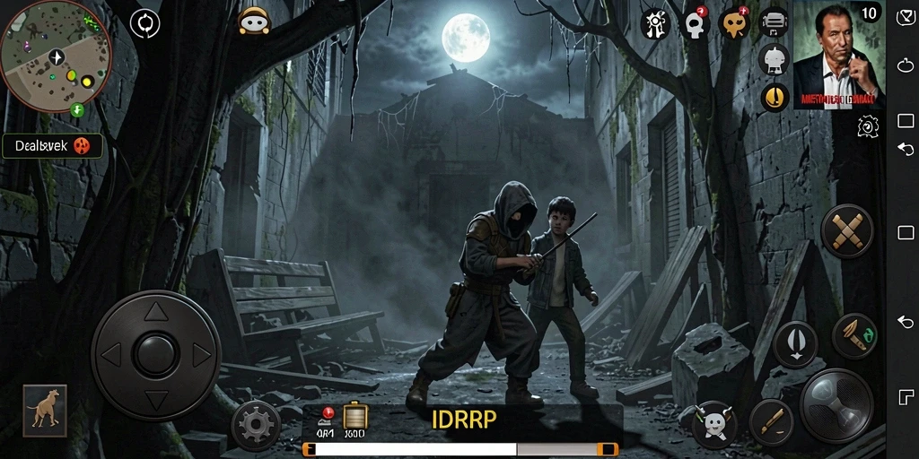 Tangkapan layar gameplay IDRRP yang menampilkan suasana Horror yang mencekam.