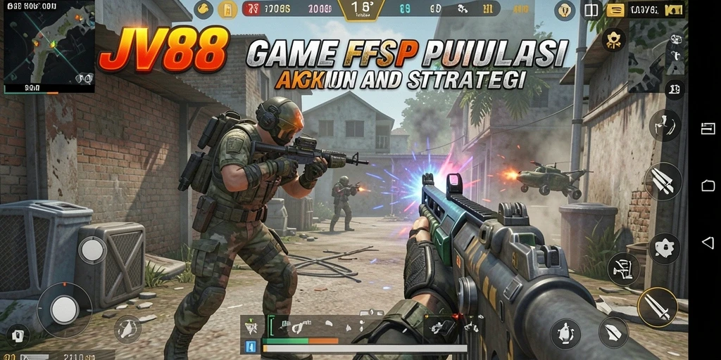 Tampilan menarik dari gameplay seru JV88 di layar.
