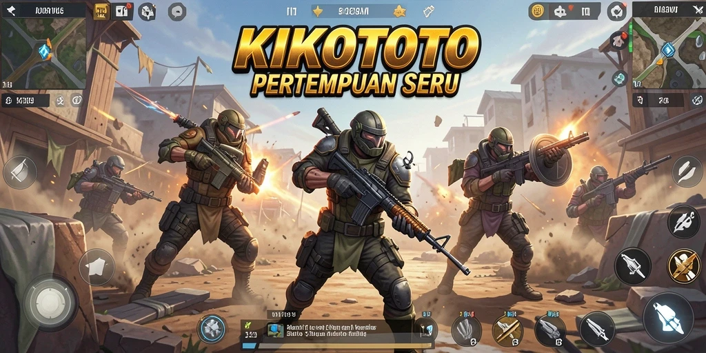 Tampilan gameplay KIKOTOTO yang mendebarkan dalam mode Battle Royale.