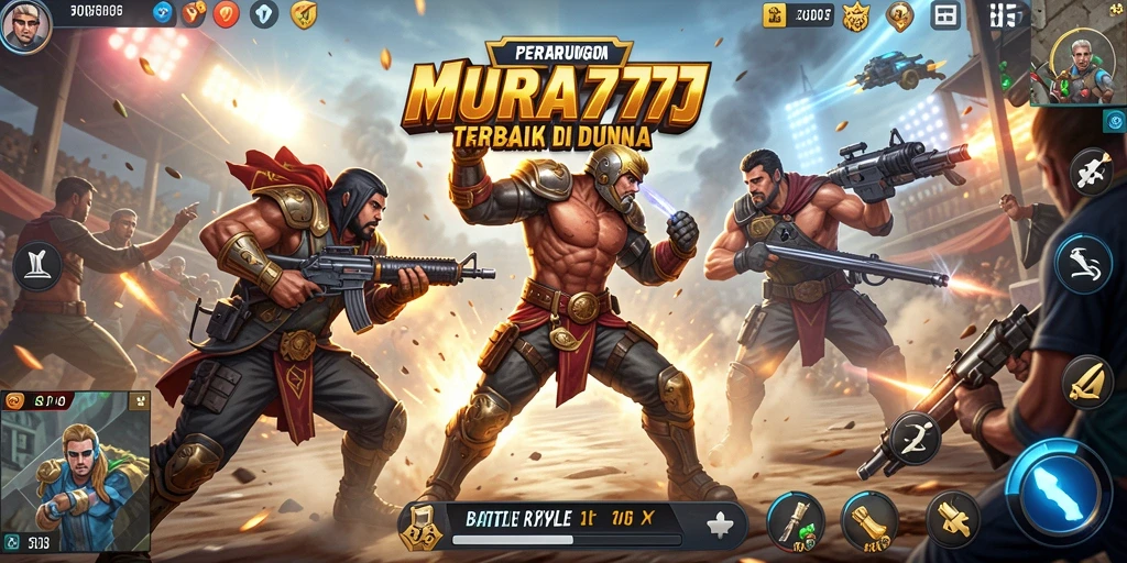 Screenshot pertarungan seru dalam MUARA777 Battle Royale.