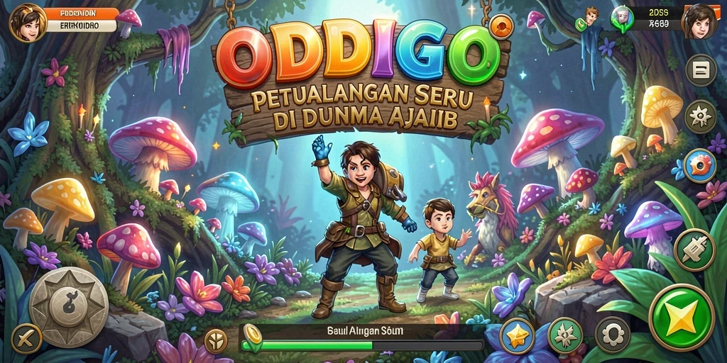 Tampilan gameplay seru dan penuh aksi di ODDIGO.