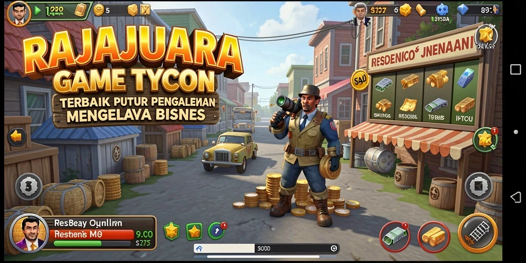 Tampilan menarik dari gameplay Tycoon dalam RAJAJUARA.